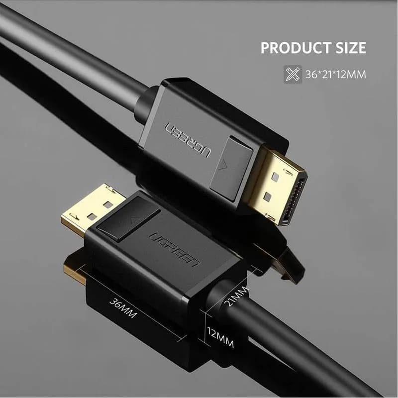Cáp DisplayPort Ugreen 10245 DP102 Chuẩn 4K/60Hz Dài 1.5m