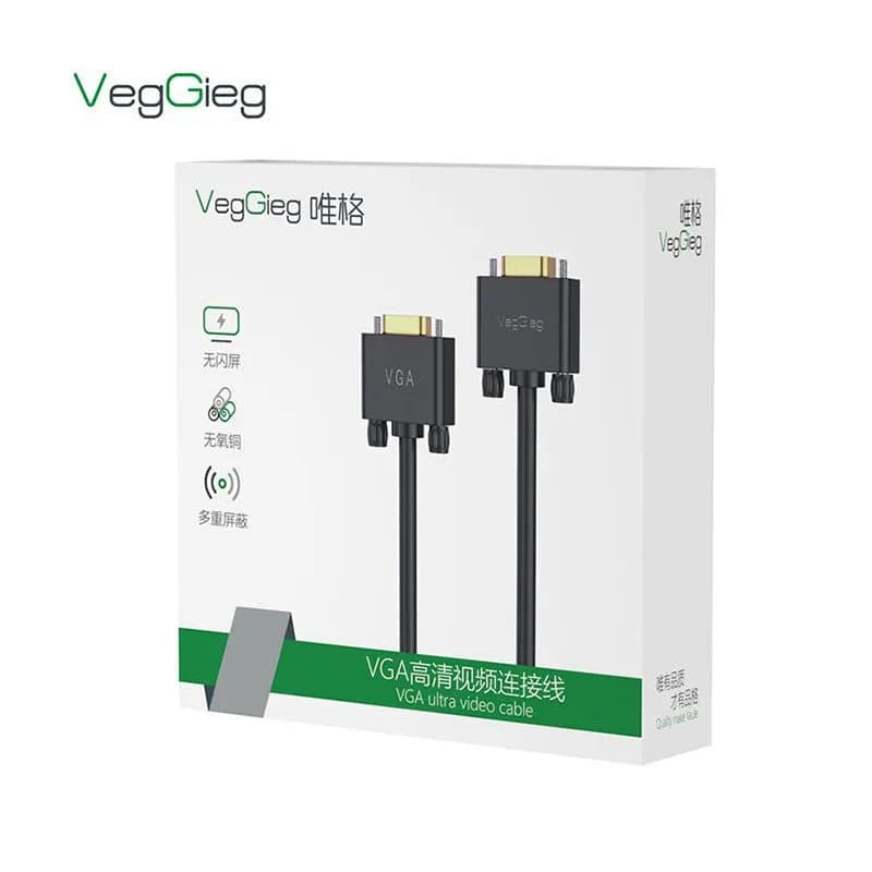 Cáp VGA 30m Veggieg V-V211 Chuẩn 3+6 Hỗ Trợ Full HD Chính Hãng