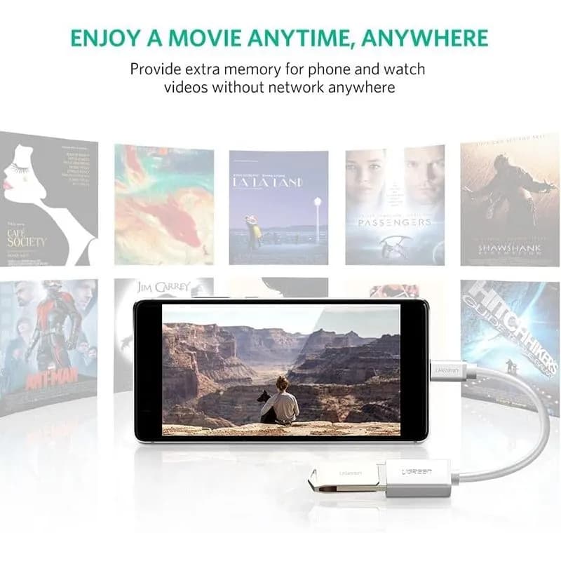 Cáp OTG USB Type-C Sang USB 3.0 Ugreen US154 (Đen/Trắng)