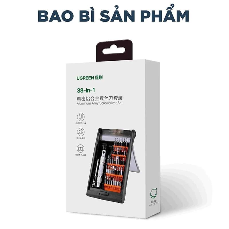 Bộ Tuốc Nơ Vít 38 Chi Tiết Ugreen 80459 Chất Liệu Hợp Kim Cao Cấp