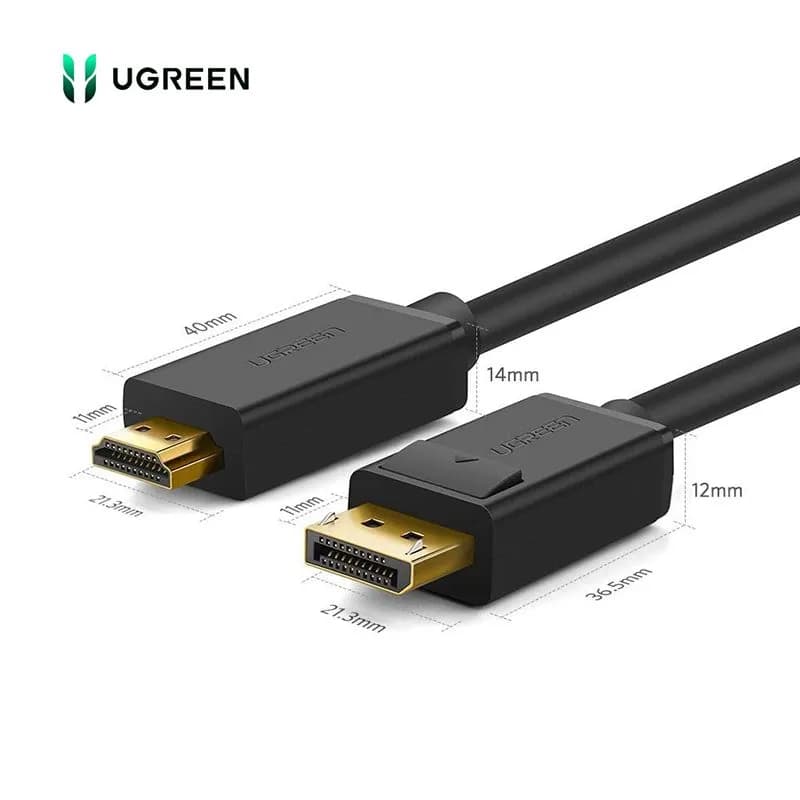 Dây Cáp Chuyển Displayport Sang HDMI 1.5M Ugreen 10239 Hỗ Trợ 4K