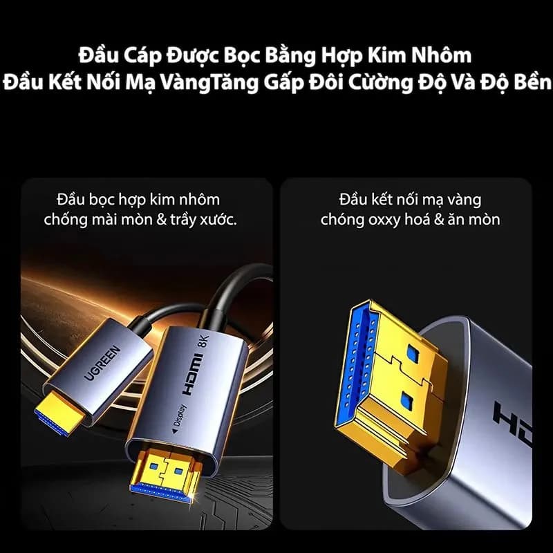 Cáp HDMI 2.1 Sợi Quang 8K 40m Ugreen 55509 (HD183)