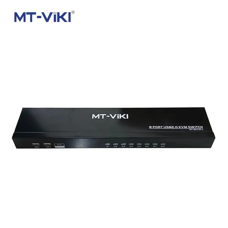 Bộ Gộp KVM Switch 8 Port VGA USB MT-VIKI MT-801UK-L - Dùng 8 Máy Tính Chung 1 Màn Hình Chuột Phím
