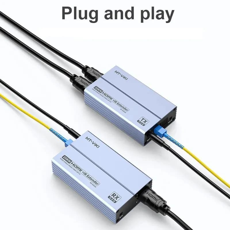 Bộ Kéo Dài HDMI KVM USB Qua Cáp Quang 20Km MT-VIKI MT-EHK020