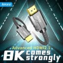 Cáp HDMI 2.1 8K@60Hz JASOZ A116 (T-A212) Vỏ Hợp Kim Kẽm 2m 3
