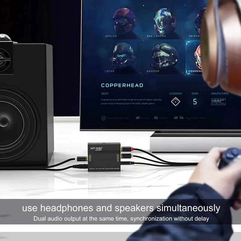 Bộ Chuyển Đổi Âm Thanh Quang Học Sang Audio AUX 3.5mm/RCA MT-VIKI MT-DA21