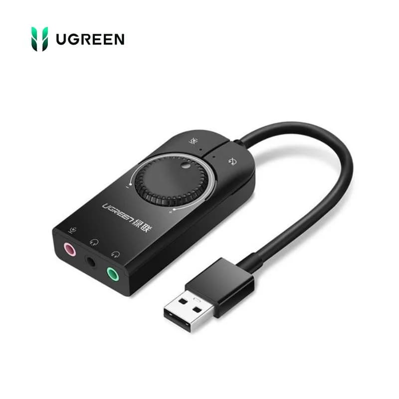 Card Âm Thanh USB Ra Jack 3.5mm Ugreen 40964 - Có Điều Chỉnh Âm Lượng & Tắt Mic