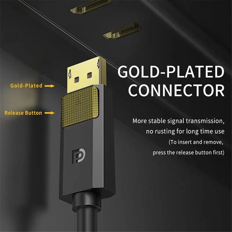Cáp DisplayPort Sang DisplayPort 1.2 JASOZ A114 Hỗ Trợ 4K, 2K 144Hz