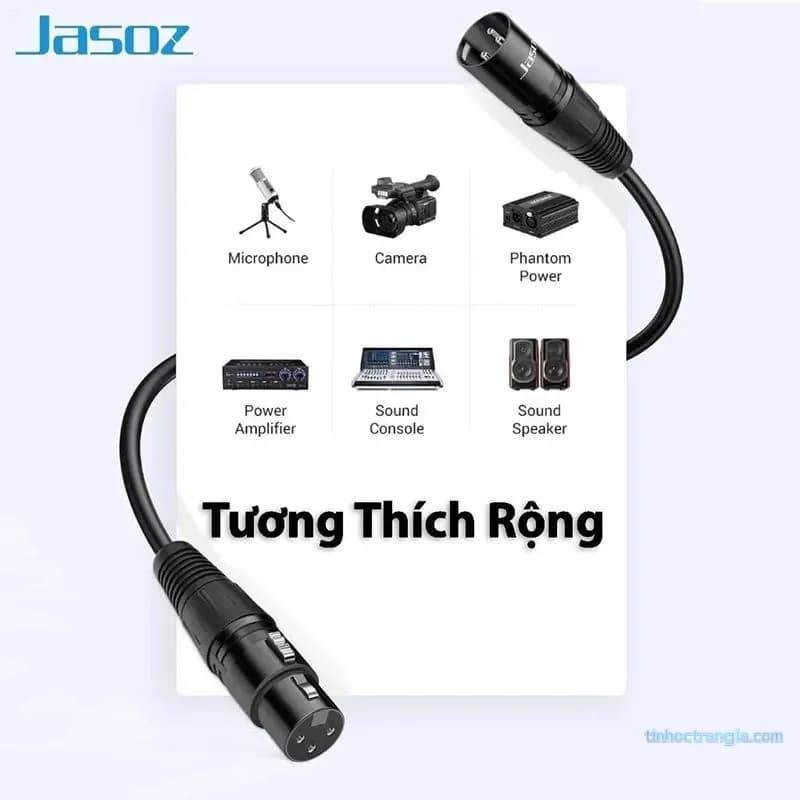 Cáp Âm Thanh XLR Nối Dài Chính Hãng JASOZ C107 (1.5M - 5M)