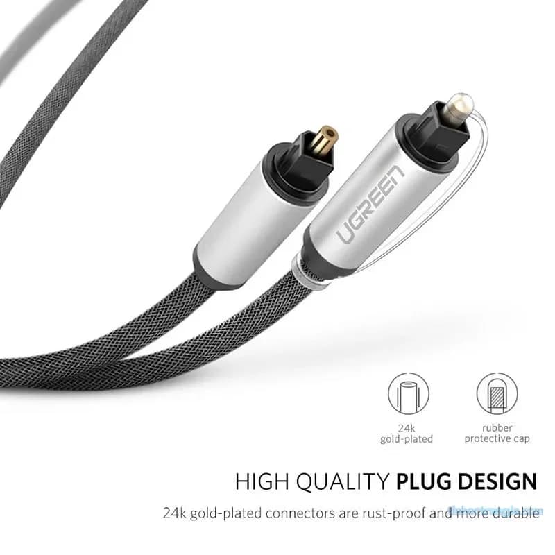 Cáp Quang Âm Thanh Optical Ugreen AV108 Bọc Lưới Cao Cấp (1M - 3M)