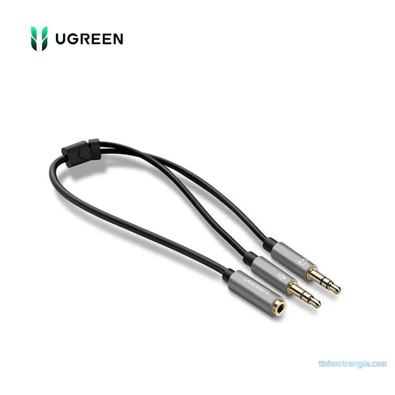Cáp Gộp Âm Thanh Jack 3.5mm (1 Loa + 1 Mic) Sang Jack 3.5mm Âm Ugreen 20899 AV140