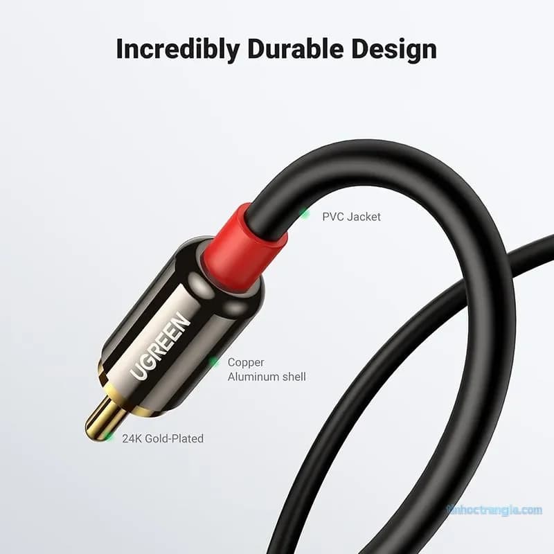 Cáp Audio 3.5mm Sang RCA 2 Đầu Hoa Sen Ugreen AV116 (1.5m - 5m)