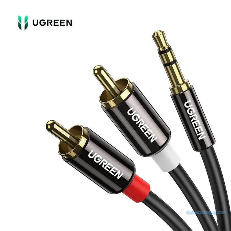 Cáp Audio 3.5mm Sang RCA 2 Đầu Hoa Sen Ugreen AV116 (1.5m - 5m)