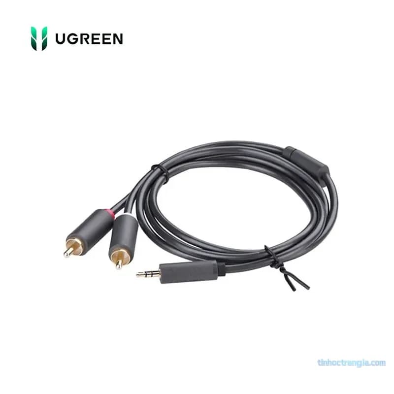 Cáp Audio 3.5mm Sang RCA 2 Đầu Hoa Sen Ugreen AV102 Cao Cấp