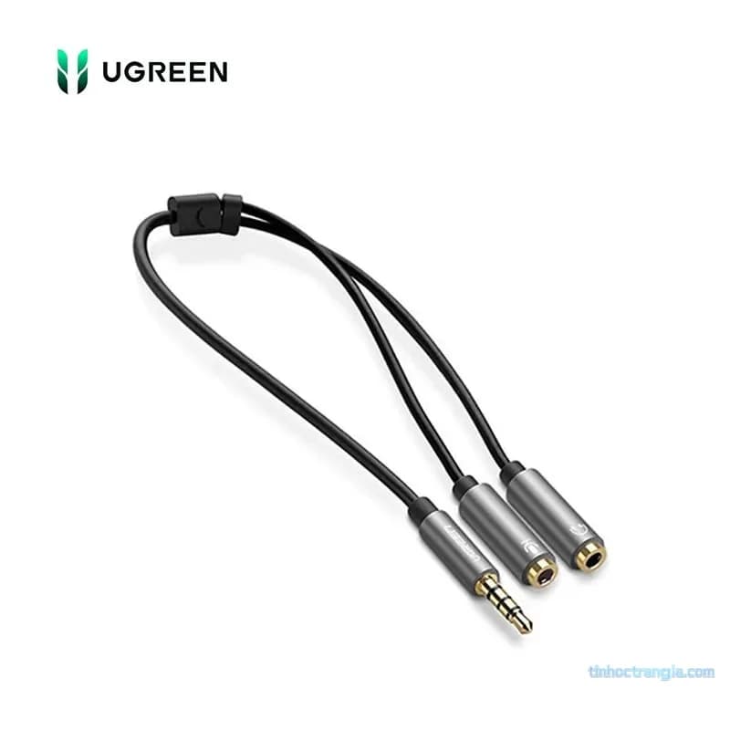 Cáp Chia Jack 3.5mm 1 Đực Sang 2 Cái (Loa + Mic) Ugreen 30619