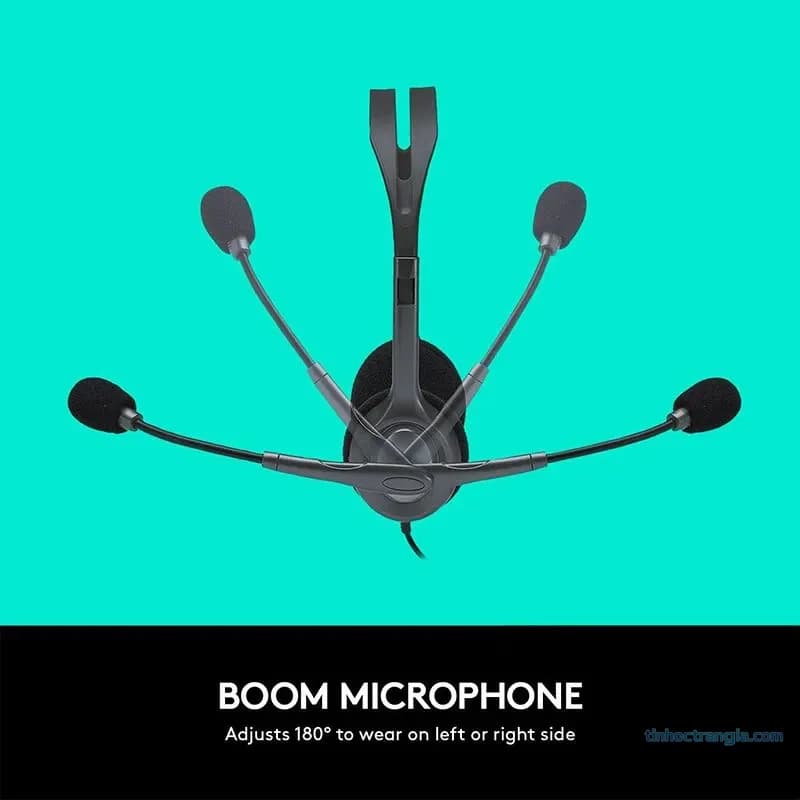 Tai Nghe Chụp Tai Logitech H111 Có Mic, 1 Jack 3.5mm Cho PC & Laptop
