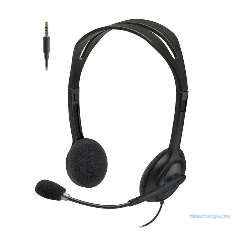 Tai Nghe Chụp Tai Logitech H111 Có Mic, 1 Jack 3.5mm Cho PC & Laptop