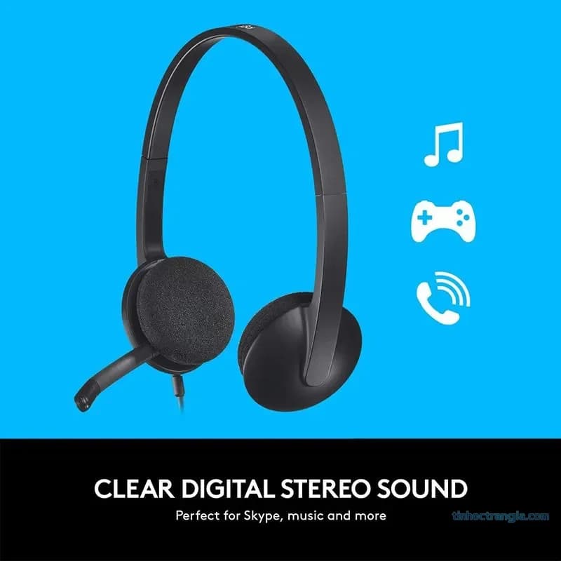 Tai Nghe Máy Tính Logitech H340 | Cổng Cắm USB Tích Hợp Mic Chống Ồn