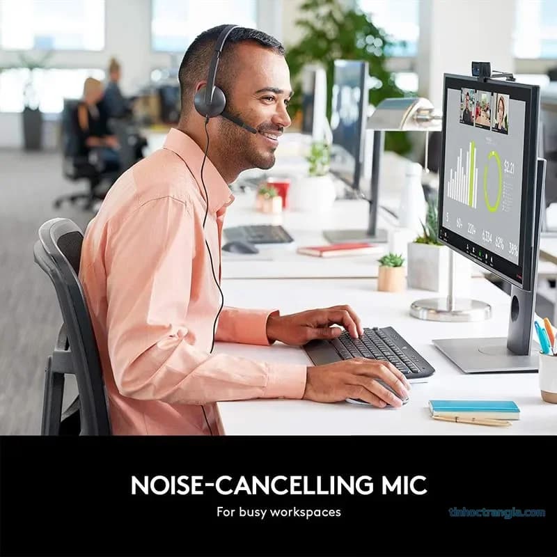 Tai Nghe Máy Tính Logitech H340 | Cổng Cắm USB Tích Hợp Mic Chống Ồn