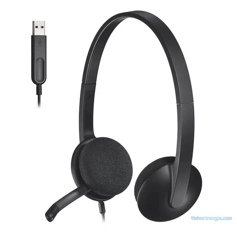 Tai Nghe Máy Tính Logitech H340 | Cổng Cắm USB Tích Hợp Mic Chống Ồn