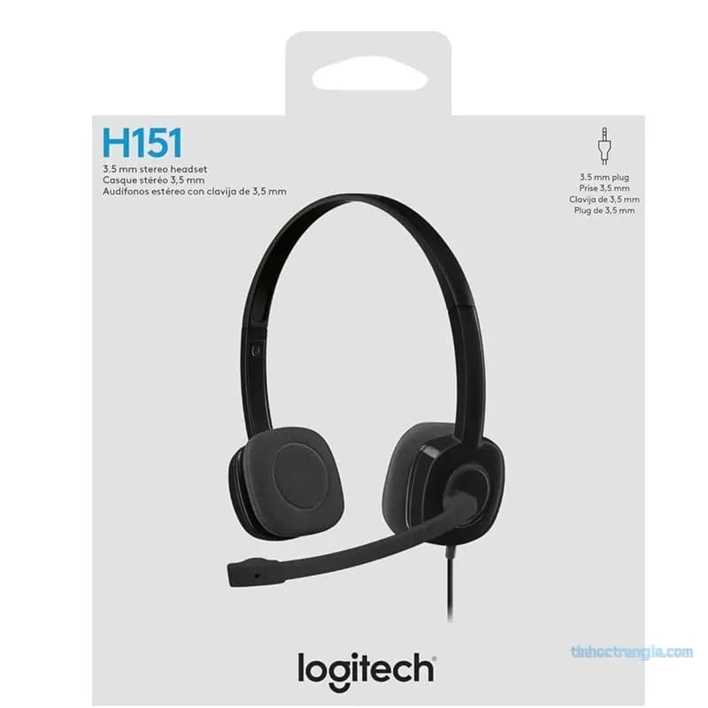 Tai Nghe Chụp Tai Logitech H151 | Có Mic, 1 Jack 3.5mm Tích Hợp Điều Khiển Âm Lượng