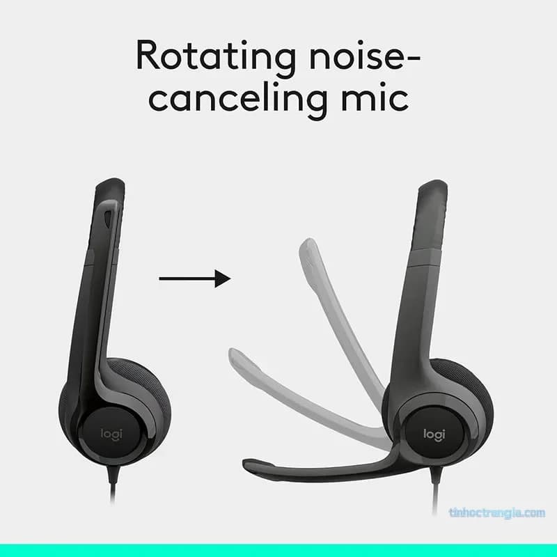 Tai Nghe Logitech H390 USB Headset - Tích Hợp Micro Khử Ồn, Đệm Tai Êm Ái