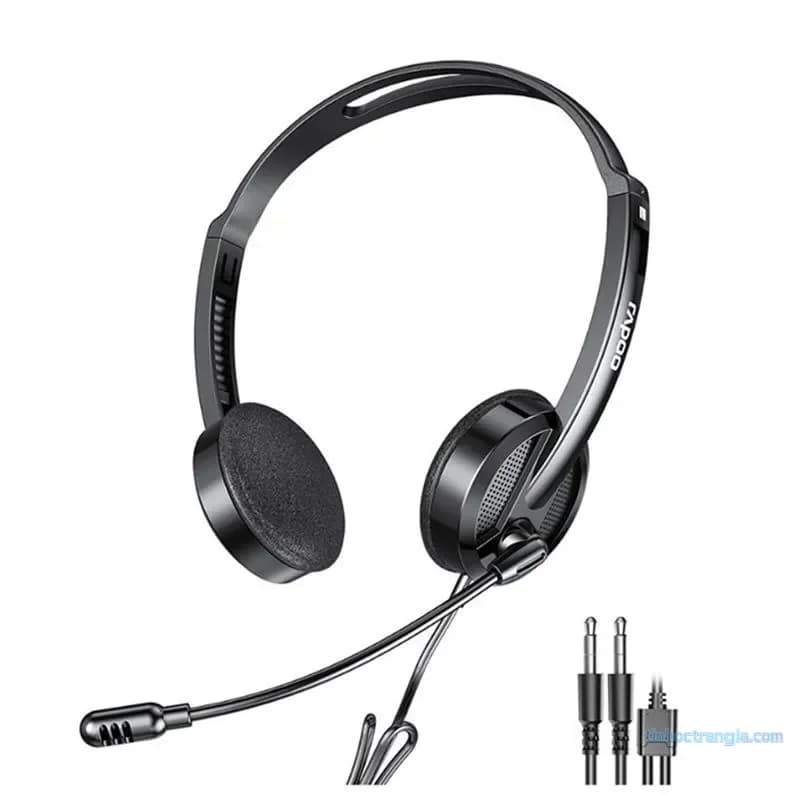 Tai Nghe Chụp Tai Rapoo H102 Có Dây (Jack 3.5mm) Tích Hợp Mic