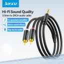 Cáp Âm Thanh 3.5mm Ra 2 Đầu RCA (Hoa Sen) Jasoz C104 Chính Hãng (1.5m - 15m) 3
