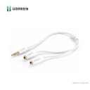 Cáp Chia Audio 3.5mm 1 Ra 2 Dài 20cm Ugreen 10739 (Màu Trắng)   1