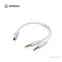 Dây Cáp Gộp Mic & Tai Nghe Ugreen 10790 - Jack 3.5mm Âm, Vỏ Nhôm Bạc 20CM 3