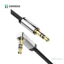 Cáp Âm Thanh AUX 3.5mm Hai Đầu Dương Ugreen (1 Đầu Vuông Góc) Dài 1M-5M 5