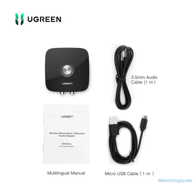 Bộ Nhận Bluetooth aptX Ugreen 40759 - Cổng 3.5mm & RCA Hoa Sen