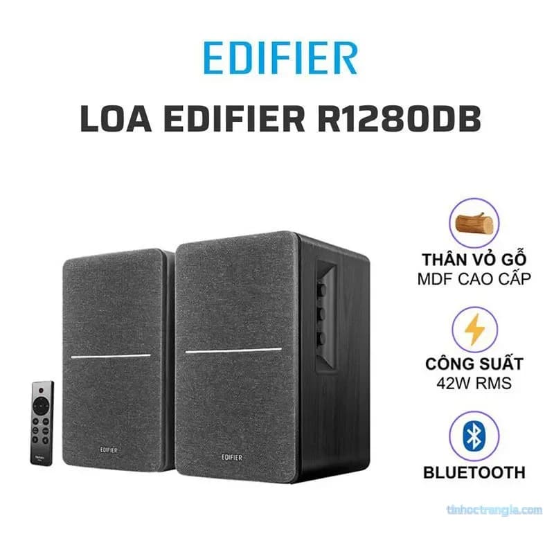 Loa Bluetooth Bookshelf EDIFIER R1280DB (Công Suất 42W, Cổng Optical, Vỏ Gỗ Cao Cấp)