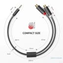 Cáp Chuyển Audio 3.5mm Ra 2 Đầu RCA Âm Ugreen 10547 Dài 20cm (Đầu Mạ Vàng) 2