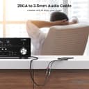 Cáp Chuyển Audio 3.5mm Ra 2 Đầu RCA Âm Ugreen 10547 Dài 20cm (Đầu Mạ Vàng) 3