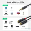 Cáp Chuyển Audio 3.5mm Ra 2 Đầu RCA Âm Ugreen 10547 Dài 20cm (Đầu Mạ Vàng) 4