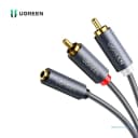 Cáp Chuyển Audio 3.5mm Âm Ra 2 Đầu RCA Dương Ugreen 10561 Dài 20cm 1