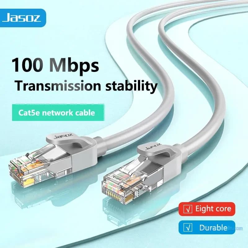Cáp Mạng Đúc Sẵn Cat5e Jasoz E120 | Dây Cáp Mạng RJ45 Bấm Sẵn 2 Đầu (0.5m - 30m)