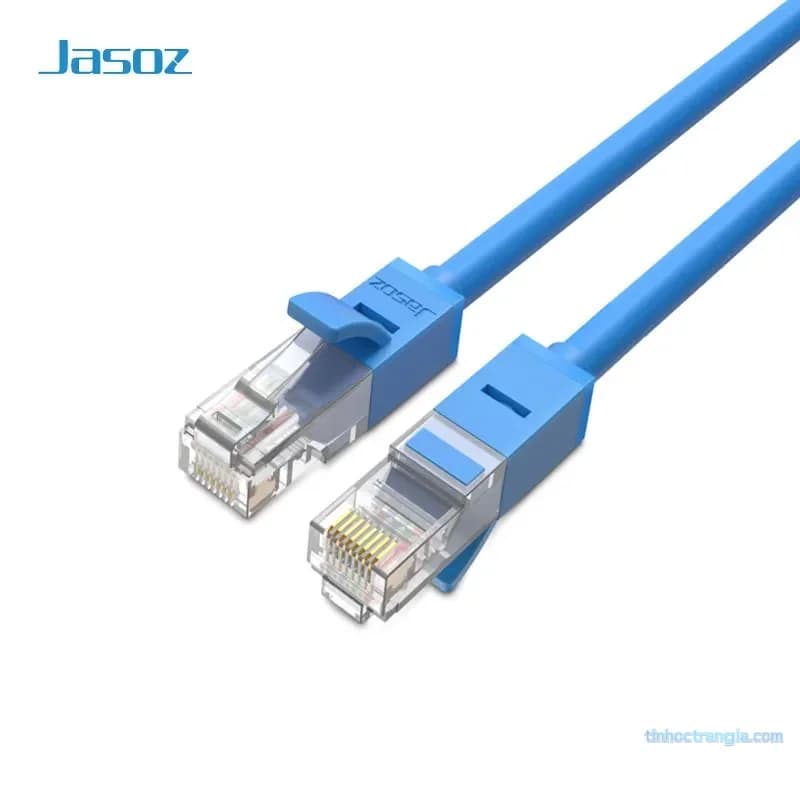 Cáp Mạng Đúc Sẵn Cat6 UTP Jasoz E102 Màu Xanh Dương Chuẩn Gigabit (0.5m - 30m)