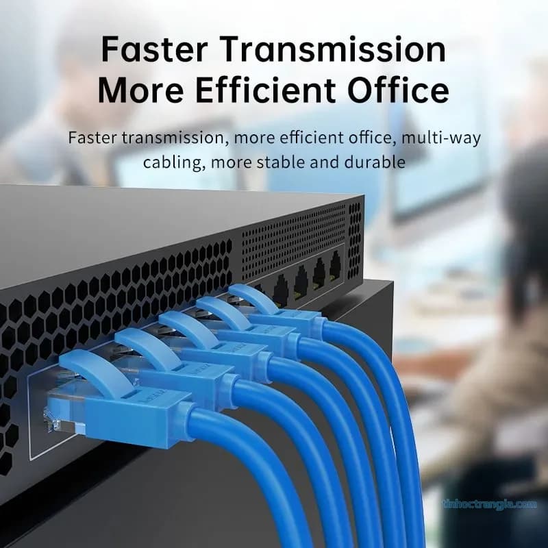 Cáp Mạng Đúc Sẵn Cat6 UTP Jasoz E102 Màu Xanh Dương Chuẩn Gigabit (0.5m - 30m)