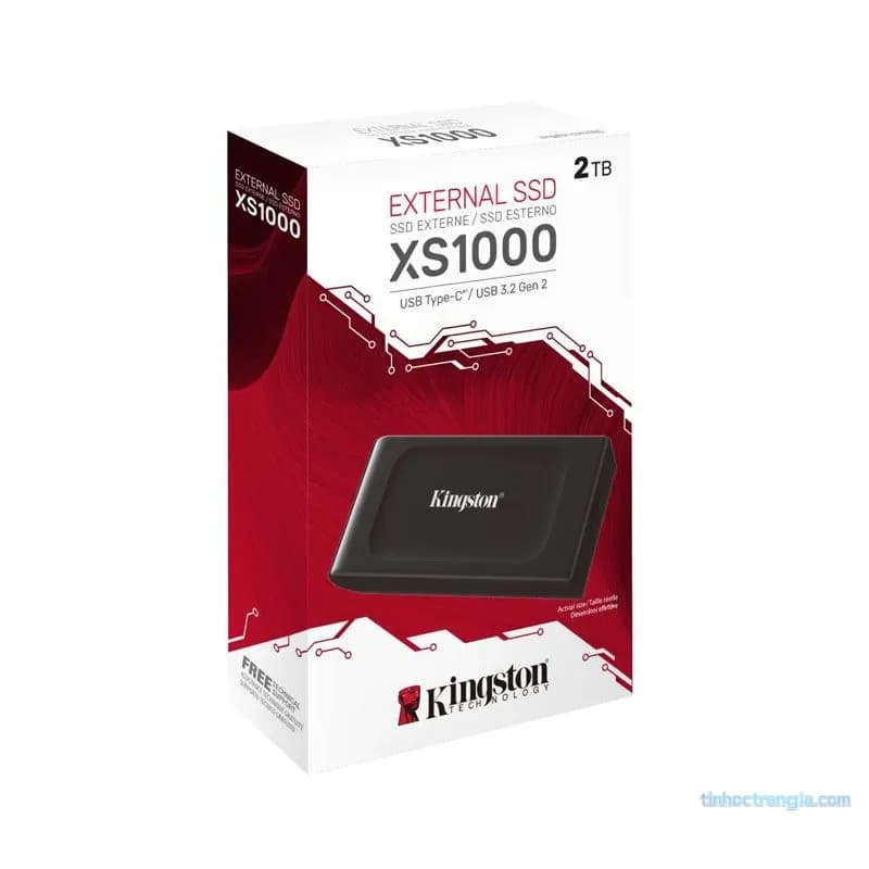 Ổ Cứng SSD Di Động Kingston XS1000 2TB (2000GB) USB 3.2 Gen 2 Type-C - SXS1000/2000G