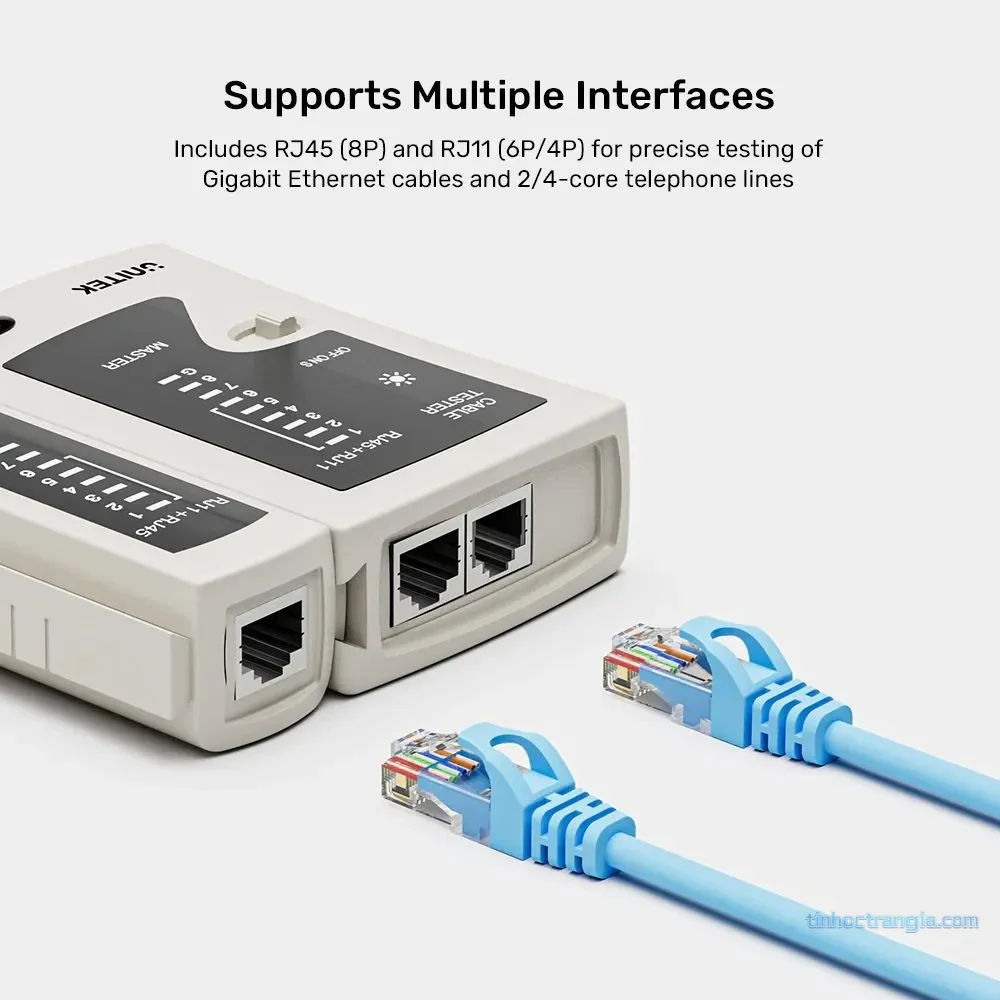 Máy test cáp mạng RJ45/RJ11 Unitek OT40GY (45485) - hover