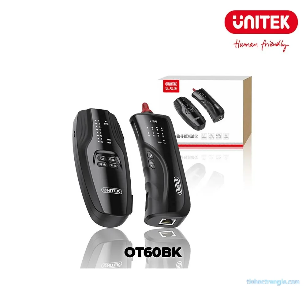 Hộp test mạng Unitek OT60BK chính hãng (Test PoE, Âm Tường) 2