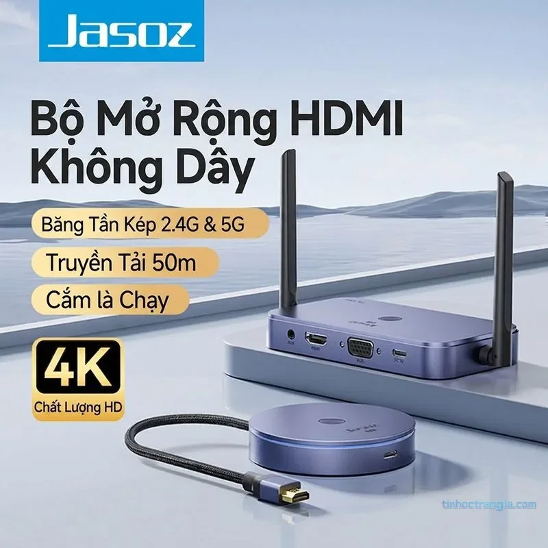 Bộ Truyền Tín Hiệu HDMI Không Dây Jasoz G145 T-G168 - Hỗ Trợ 4K@30Hz, Khoảng Cách 50M 2