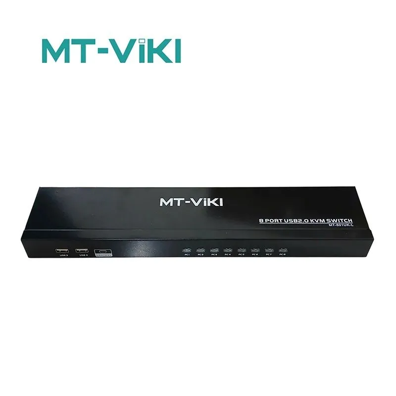 Bộ Gộp KVM Switch 8 Port VGA USB MT-VIKI MT-801UK-L - Dùng 8 Máy Tính Chung 1 Màn Hình Chuột Phím
