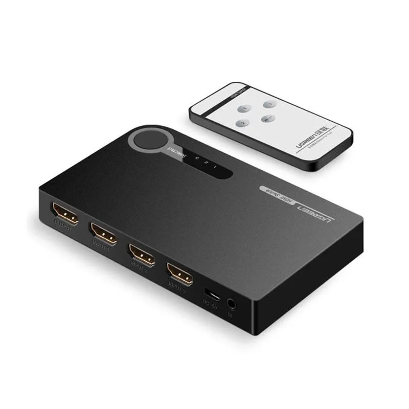 Bộ Gộp HDMI 3 Vào 1 Ra Ugreen 40234 Có Điều Khiển Chính Hãng