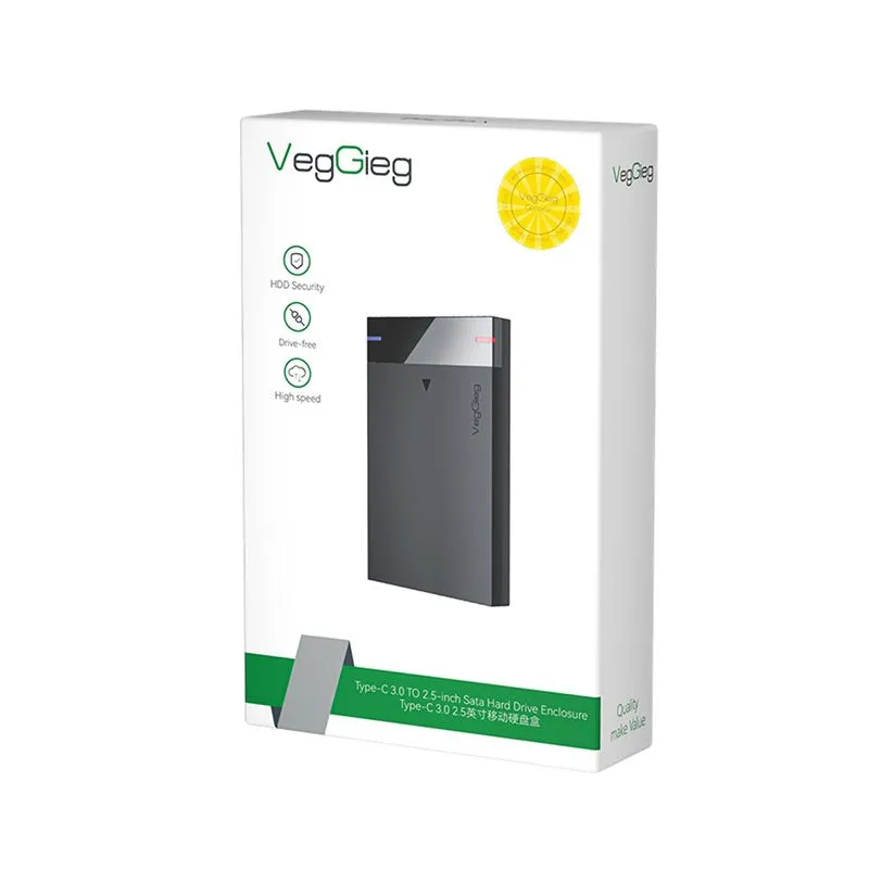 Box Ổ Cứng Type C 10Gbps Veggieg V-GM02 Cho HDD/SSD 2.5 Inch SATA III