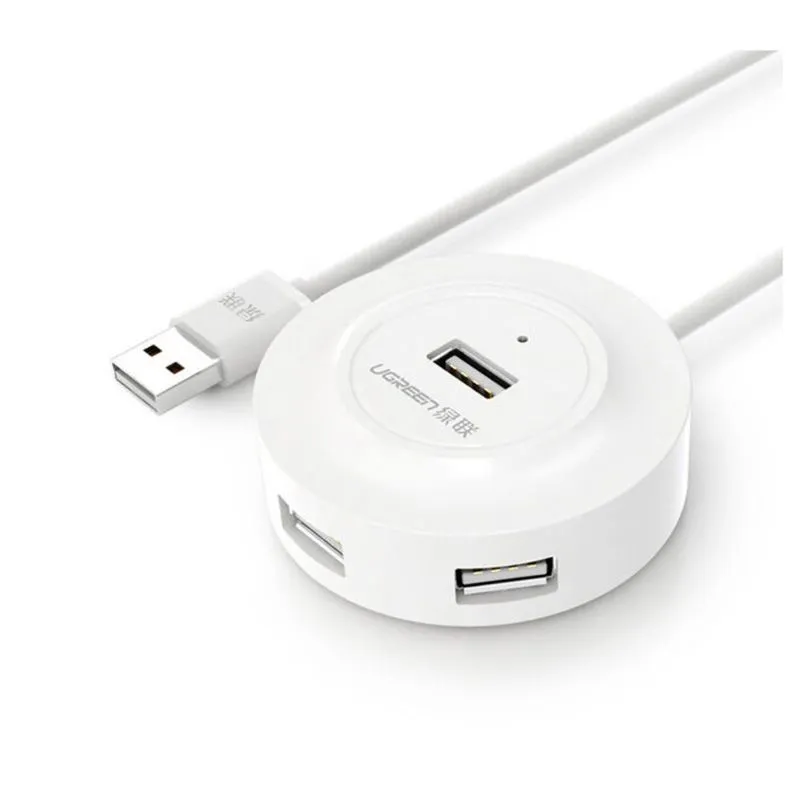 Bộ chia Hub USB 2.0 4 cổng Ugreen 20270 Màu Trắng (1M)