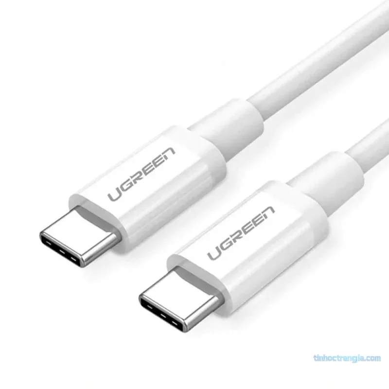 Cáp Sạc Và Truyền Dữ Liệu USB Type C To USB Type C Ugreen 60518 (60W, Dài 1m, Màu Đen)