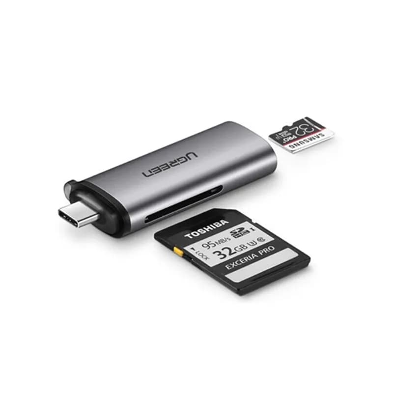 Đầu Đọc Thẻ Nhớ SD/TF Chân USB-C Cao Cấp Ugreen 50704 Cho MacBook, Điện Thoại